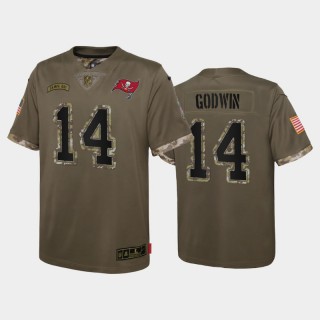Tampa Bay Buccaneers Chris Godwin Olive 2022 Salute To Service Youth Limited Jersey