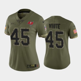 Women's Tampa Bay Buccaneers Devin White Olive 2022 Salute To Service Limited Jersey