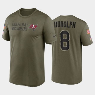 Kyle Rudolph #8 Buccaneers Olive 2022 Salute To Service Legend T-Shirt