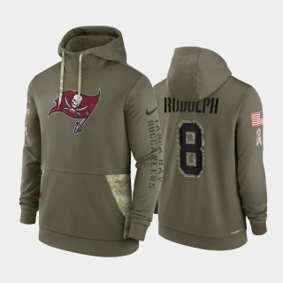 Buccaneers Kyle Rudolph NO. 8 2022 Salute To Service Therma Performance Olive Hoodie