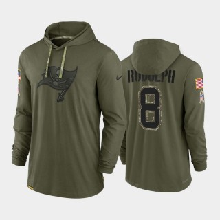 Kyle Rudolph #8 Tampa Bay Buccaneers 2022 Salute To Service Tonal Olive Hoodie