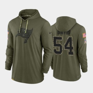 Lavonte David #54 Tampa Bay Buccaneers 2022 Salute To Service Tonal Olive Hoodie