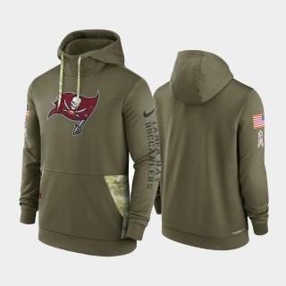 Tampa Bay Buccaneers 2022 Salute To Service Therma Performance Olive Pullover Hoodie
