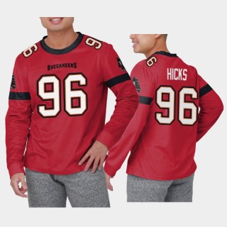 Tampa Bay Buccaneers Akiem Hicks Game Day Name Number Long Sleeve T-Shirt - Red