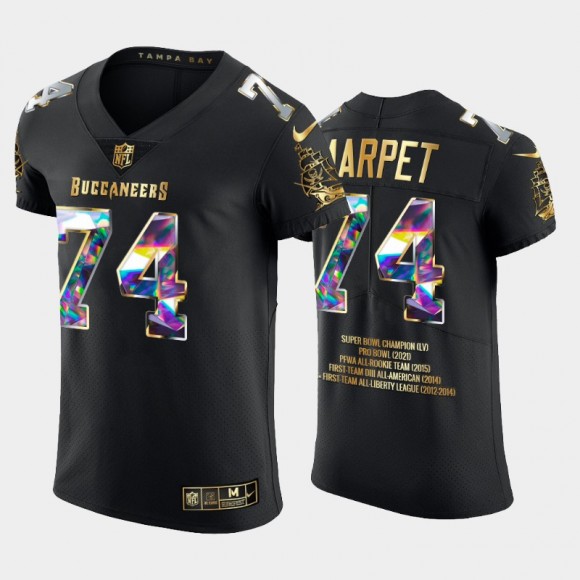 Ali Marpet #74 Buccaneers Black Career Highlights Diamond Edition Jersey