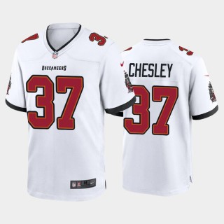 Men's Buccaneers #37 Anthony Chesley Game Jersey - White