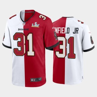 Buccaneers Antoine Winfield Jr. Super Bowl LV Champions Split Game Jersey - Red White