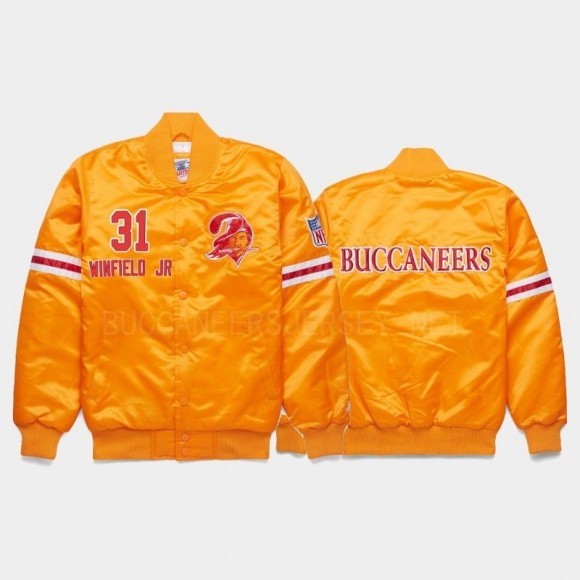Tampa Bay Buccaneers Antoine Winfield Jr. Classic Satin Vintage Jacket - Orange
