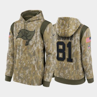 Antonio Brown Tampa Bay Buccaneers Camo 2021 Salute To Service Performance Pullover Hoodie
