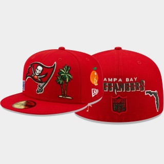 Tampa Bay Buccaneers Team Local 59FIFTY Fitted Hat - Red