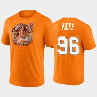 Men's Tampa Bay Buccaneers Akiem Hicks Heathered Orange Sporting Chance T-Shirt
