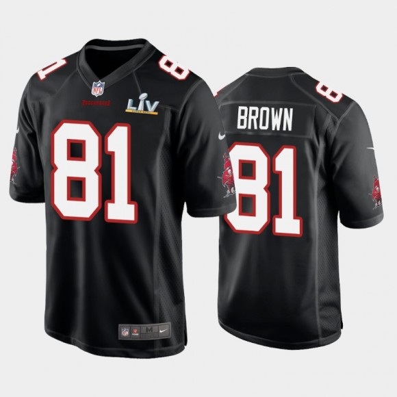 Tampa Bay Buccaneers Antonio Brown Black Super Bowl LV Game Fashion Jersey