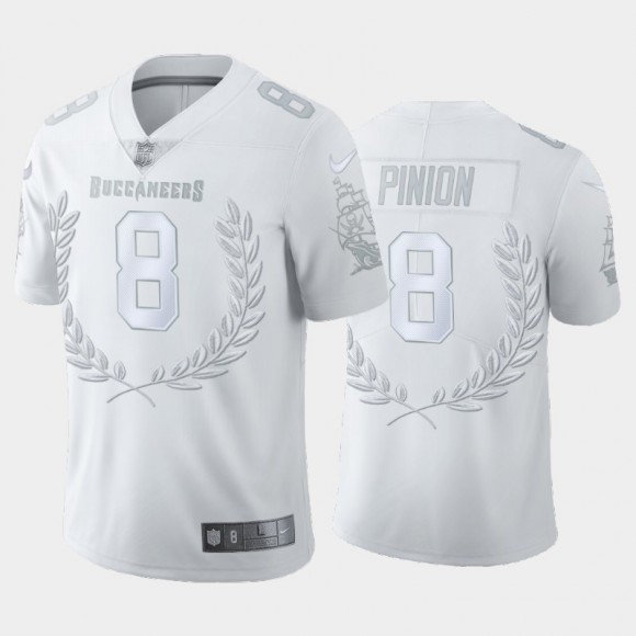 Buccaneers #8 Bradley Pinion White NFC Special Teams Player of the Week Platinum Limited Jersey