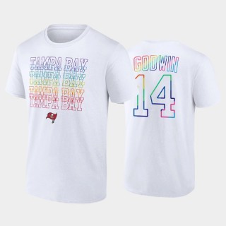 Men's Tampa Bay Buccaneers Chris Godwin City Pride Logo White T-Shirt