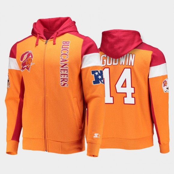 Tampa Bay Buccaneers Chris Godwin Throwback Full-Zip Hoodie - Orange Red