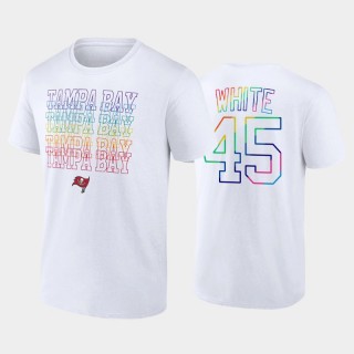 Men's Tampa Bay Buccaneers Devin White City Pride Logo White T-Shirt