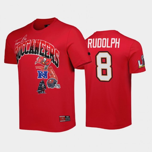 Men's Kyle Rudolph #8 Tampa Bay Buccaneers Red Hometown Collection T-Shirt