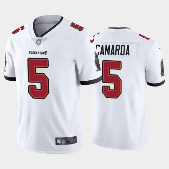 Jake Camarda #5 Buccaneers White 2022 NFL Draft Vapor Limited Jersey