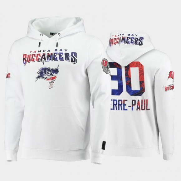 Jason Pierre-Paul #90 Buccaneers White 2021 Independence Day Americana Pullover Hoodie