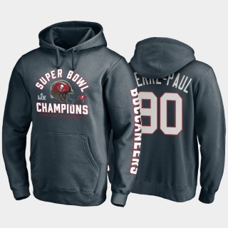 Buccaneers Jason Pierre-Paul Super Bowl LV Champions Lateral Pass Pullover Hoodie - Charcoal