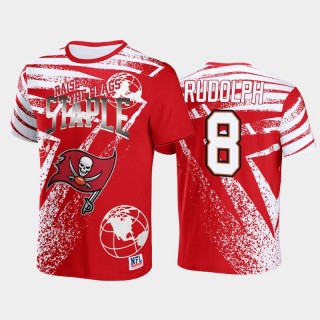 Men's Tampa Bay Buccaneers Kyle Rudolph Red All Over Print T-Shirt