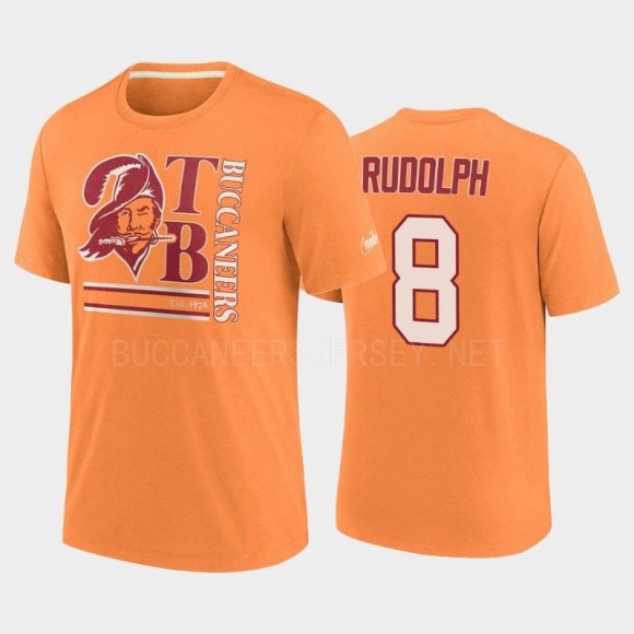 Men's Tampa Bay Buccaneers Kyle Rudolph Orange Wordmark Logo T-Shirt