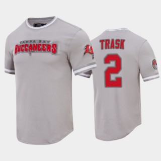 Tampa Bay Buccaneers Kyle Trask Gray Classic Chenille Team Logo T-Shirt