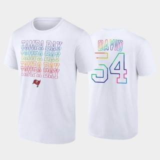 Men's Tampa Bay Buccaneers Lavonte David City Pride Logo White T-Shirt