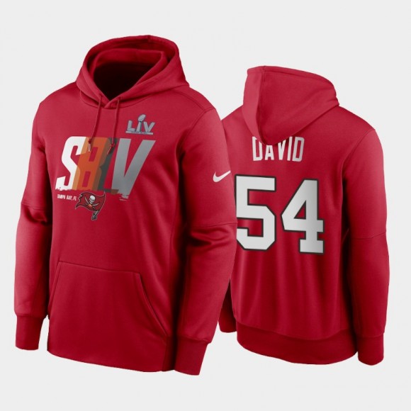 Buccaneers Lavonte David Super Bowl LV Bound Lockup Logo Hoodie - Red