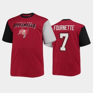 Tampa Bay Buccaneers Leonard Fournette Red Black Team Logo Colorblocked T-Shirt