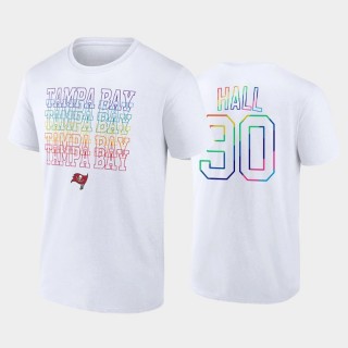 Men's Tampa Bay Buccaneers Logan Hall City Pride Logo White T-Shirt