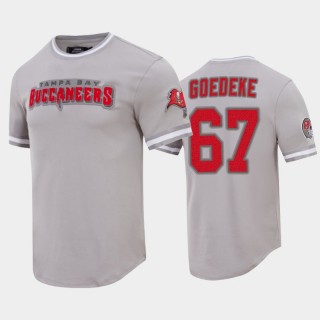 Tampa Bay Buccaneers Luke Goedeke Gray Classic Chenille Team Logo T-Shirt