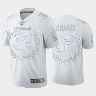 Buccaneers #32 Mike Edwards White NFC Defensive Player of the Week Platinum Limited Jersey