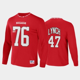 Men's Buccaneers John Lynch Red Name Number Core Team T-Shirt