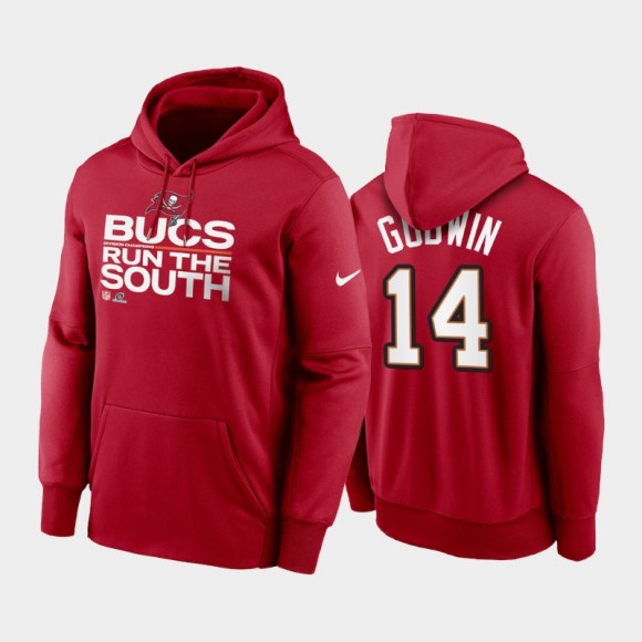 Buccaneers #14 Chris Godwin 2021 NFC South Division Champions Red Hoodie