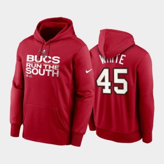 Buccaneers #45 Devin White 2021 NFC South Division Champions Red Hoodie