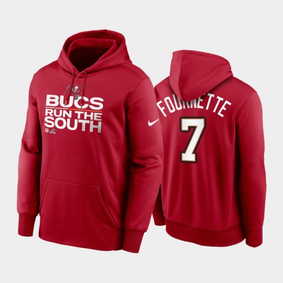 Buccaneers #7 Leonard Fournette 2021 NFC South Division Champions Red Hoodie