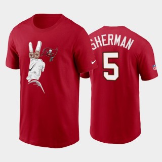 Tampa Bay Buccaneers Richard Sherman Red Hometown Team Logo T-Shirt