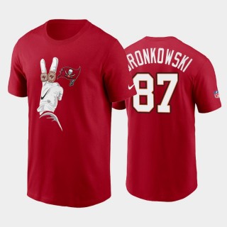 Tampa Bay Buccaneers Rob Gronkowski Red Hometown Team Logo T-Shirt