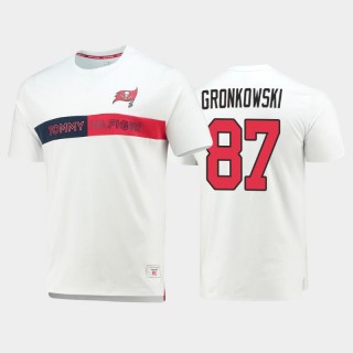 Tampa Bay Buccaneers Rob Gronkowski White Team Logo Core T-Shirt