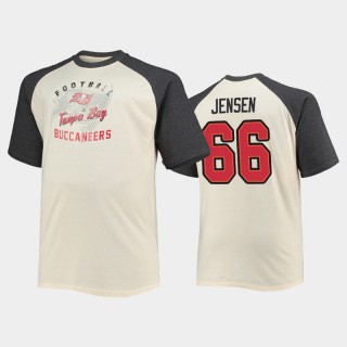 Tampa Bay Buccaneers Ryan Jensen White Vintage Name Number Raglan T-Shirt
