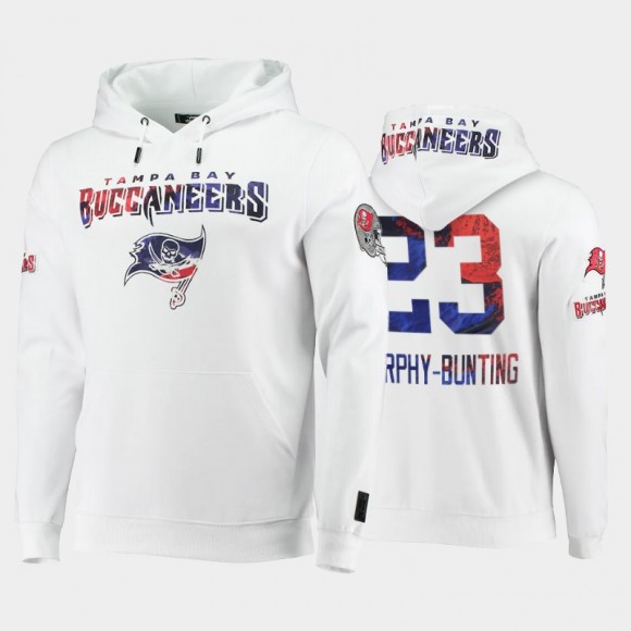 Sean Murphy-Bunting #23 Buccaneers White 2021 Independence Day Americana Pullover Hoodie