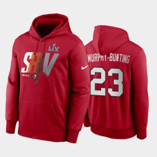 Buccaneers Sean Murphy-Bunting Super Bowl LV Bound Lockup Logo Hoodie - Red