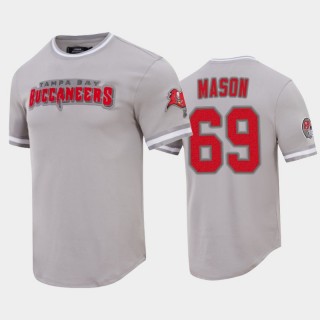 Tampa Bay Buccaneers Shaq Mason Gray Classic Chenille Team Logo T-Shirt