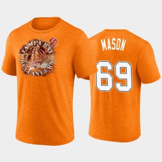 Men's Tampa Bay Buccaneers Shaq Mason Heathered Orange Sporting Chance T-Shirt