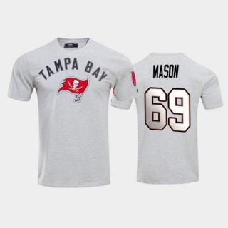 Tampa Bay Buccaneers Shaq Mason Gray Team Logo T-Shirt