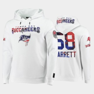Shaquil Barrett #58 Buccaneers White 2021 Independence Day Americana Pullover Hoodie