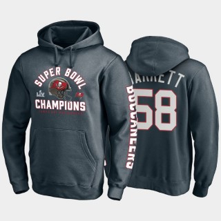 Buccaneers Shaquil Barrett Super Bowl LV Champions Lateral Pass Pullover Hoodie - Charcoal