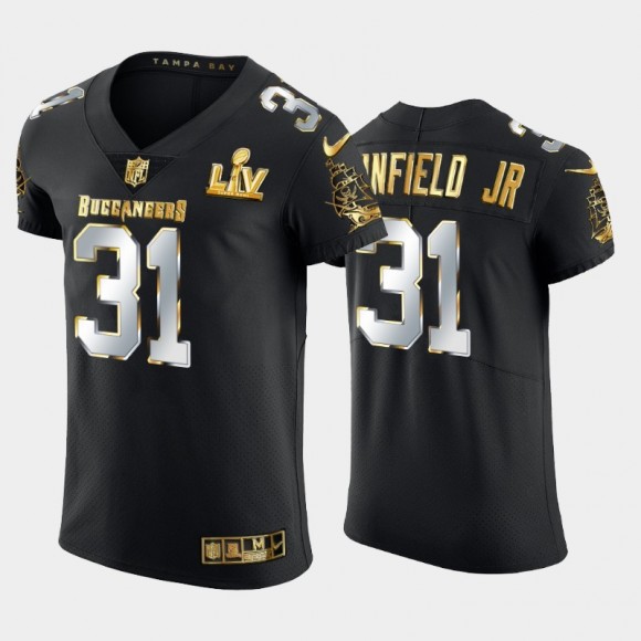 Buccaneers Antoine Winfield Jr. Black Super Bowl LV Golden Edition Elite Jersey