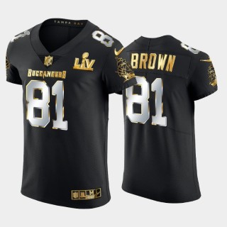 Buccaneers Antonio Brown Black Super Bowl LV Golden Edition Elite Jersey